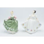 Royal Doulton lady figures Michele HN2234 and Kate HN2789 (2). In good condition with no obvious