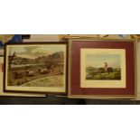 A pair of prints to include 'Stage Coach with the News of Peace' by J Pollard and R Havell
