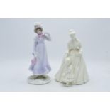 Royal Worcester lady figures to include 1818: The Regency and Mothering Sunday (2). Both limited