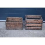 A pair of vintage wooden advertising crates for Schweppes and John Bateson of Preston (2). Largest