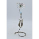 Swarovski Dellaria Aquamarine figure. 23cm tall. In good condition with no obvious damage or