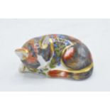 Royal Crown Derby paperweight in the form of a Catnip Kitten. First quality with stopper. In good