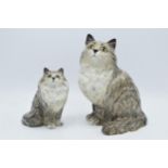 Beswick Grey Swiss Rolls cats to include 1867 and 1880 (2). In good condition with no obvious damage