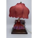 Royal Doulton figural table lamp with Sweet and Twenty figure with original shade and fixtures.