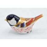 Royal Crown Derby paperweight in the form of a Coaltit. First quality with stopper. In good