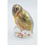 Royal Crown Derby paperweight in the form of a Kingfisher. First quality with stopper. In good