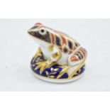 Royal Crown Derby paperweight in the form of a frog. First quality with stopper. In good condition