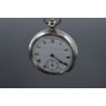 Silver pocket watch with key. Birmingham 1936. Untested.