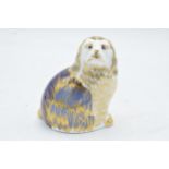 Royal Crown Derby paperweight in the form of a Spaniel. First quality with stopper. In good