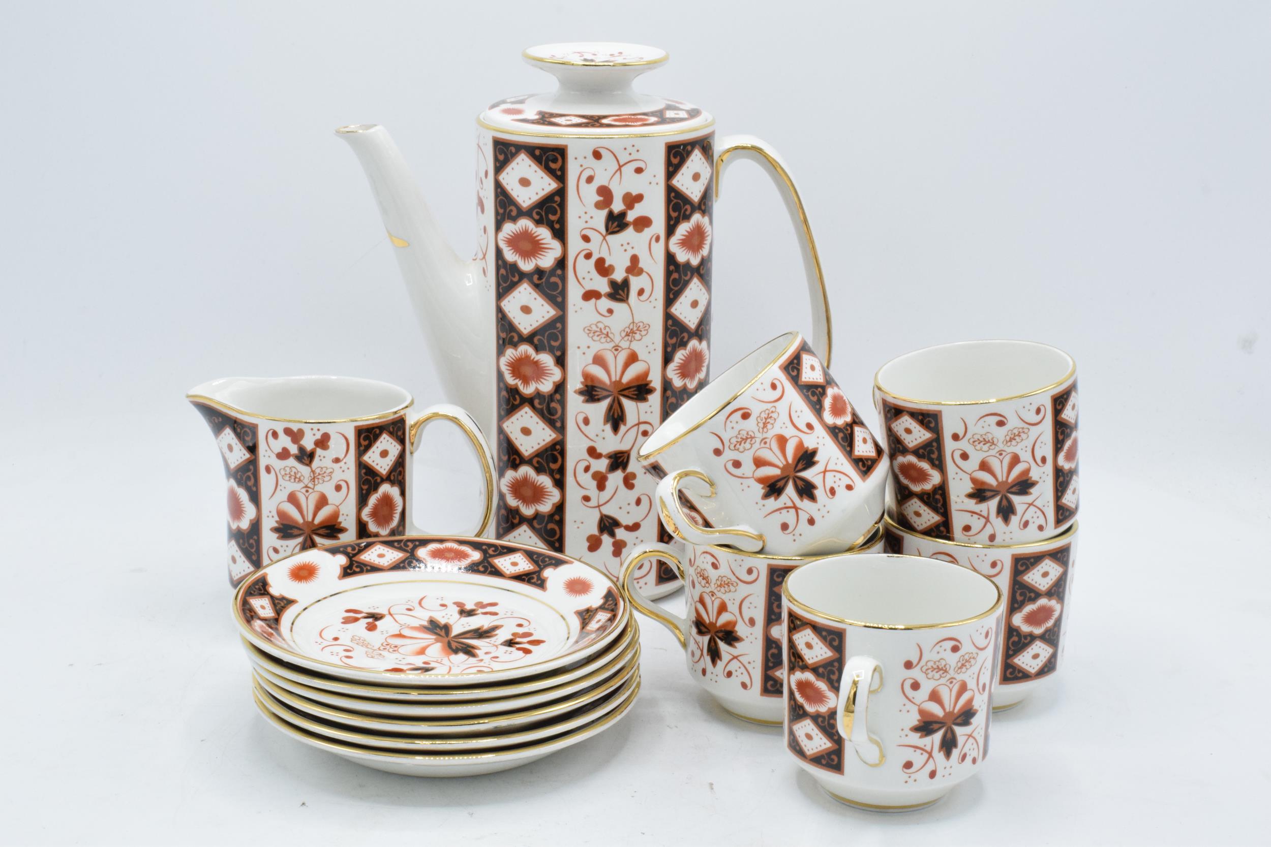 An Arklow Imari-style coffee set in the Kildare design to include a coffee pot, milk and sugar and 5 - Image 2 of 3