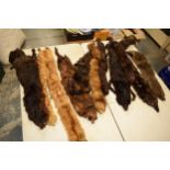 A good collection of mink and similar fur stoles