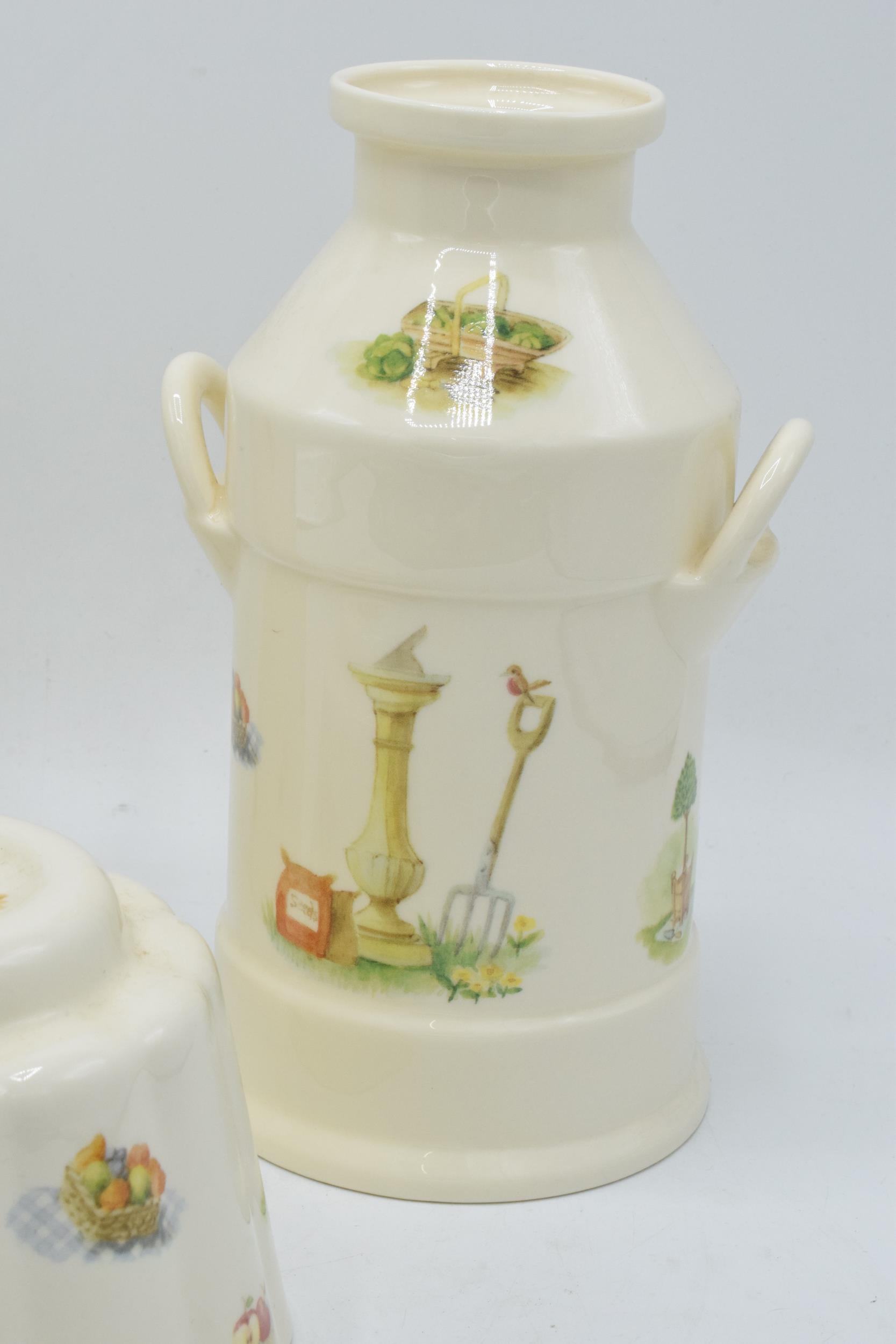 A collection of Aynsley Edwardian Kitchen Garden items to include a tall jug, a milk churn and a - Image 2 of 5