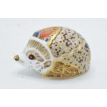 Boxed Royal Crown Derby paperweight in the form of a hedgehog- Hawthorn. First quality with stopper.