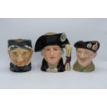 A trio of large Royal Doulton character jugs to include Granny, George Washington D6669 (second) and