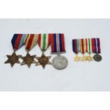 A collection of World War II (WW2) medals to include The 1939-1945 Star, The Africa Star, The