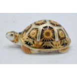 Boxed Royal Crown Derby paperweight in the form of a Madagascan Tortoise from the Endangered Species