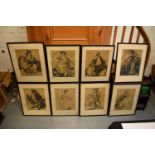 After William Nicholson, 'Characters of Romance' chromo lithographs circa 1900 to include characters