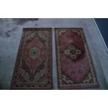 A pair of similar Grosvenor Worsted Wilton Persian reproduction rugs. Both appear to be in good