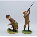 Border Fine Arts country sports figure of Uncle Monty A20110 and Isaac A20257 (2). In good condition