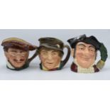 A trio of large Royal Doulton character jugs to include Paddy, Mine Host D6468 and Drake (3). In