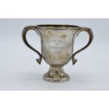 A silver trophy, Sheffield 1931. 122.3 grams. Inscription to front 'Exchange Golf Cup T H Breakell