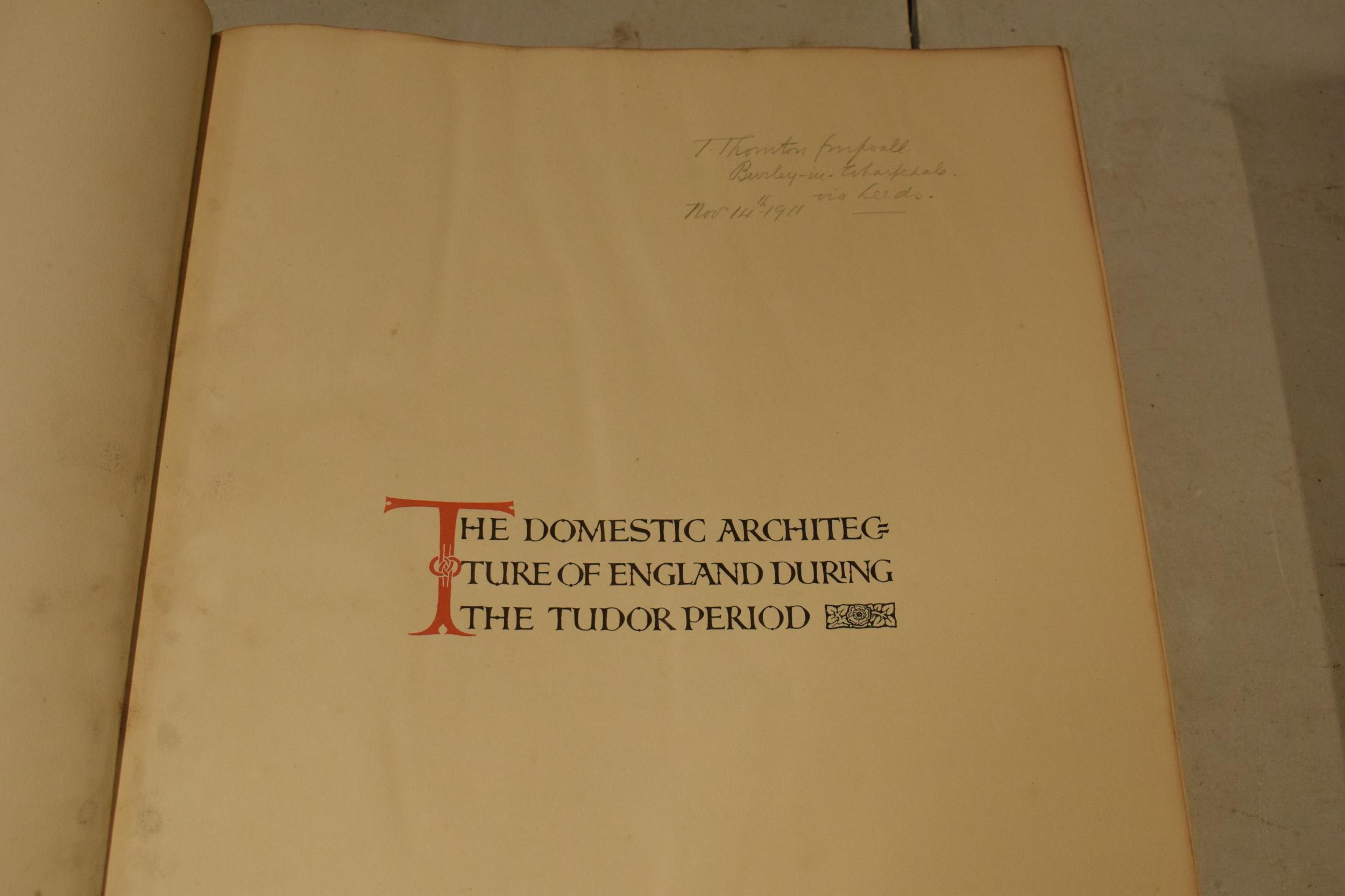 Garner and Stratton: 'The Domestic Architecture of England During the Tudor Period' Volume One and - Image 11 of 14