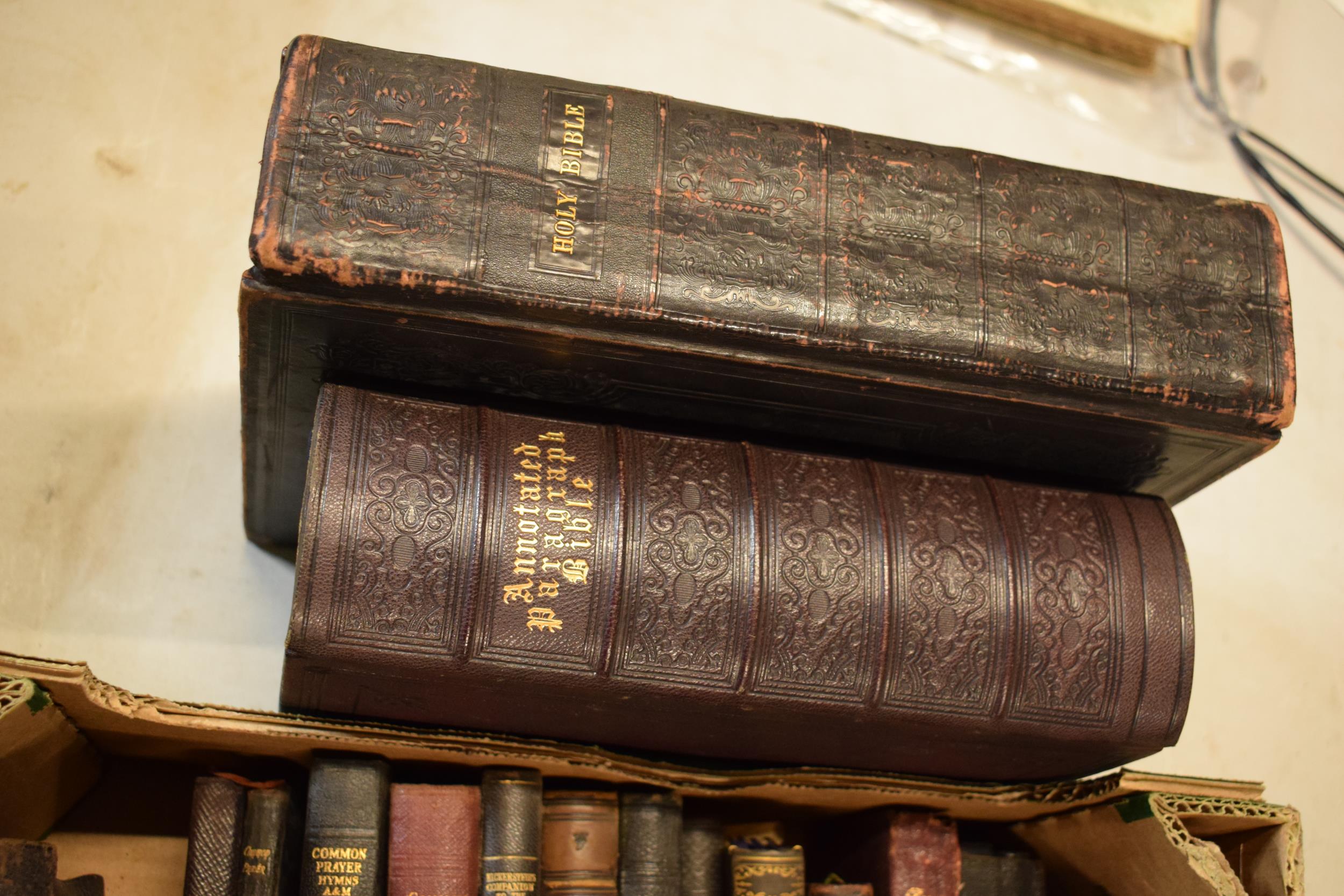 A large collection of old Bibles and prayer books etc of varying sizes to include a couple of - Image 5 of 5