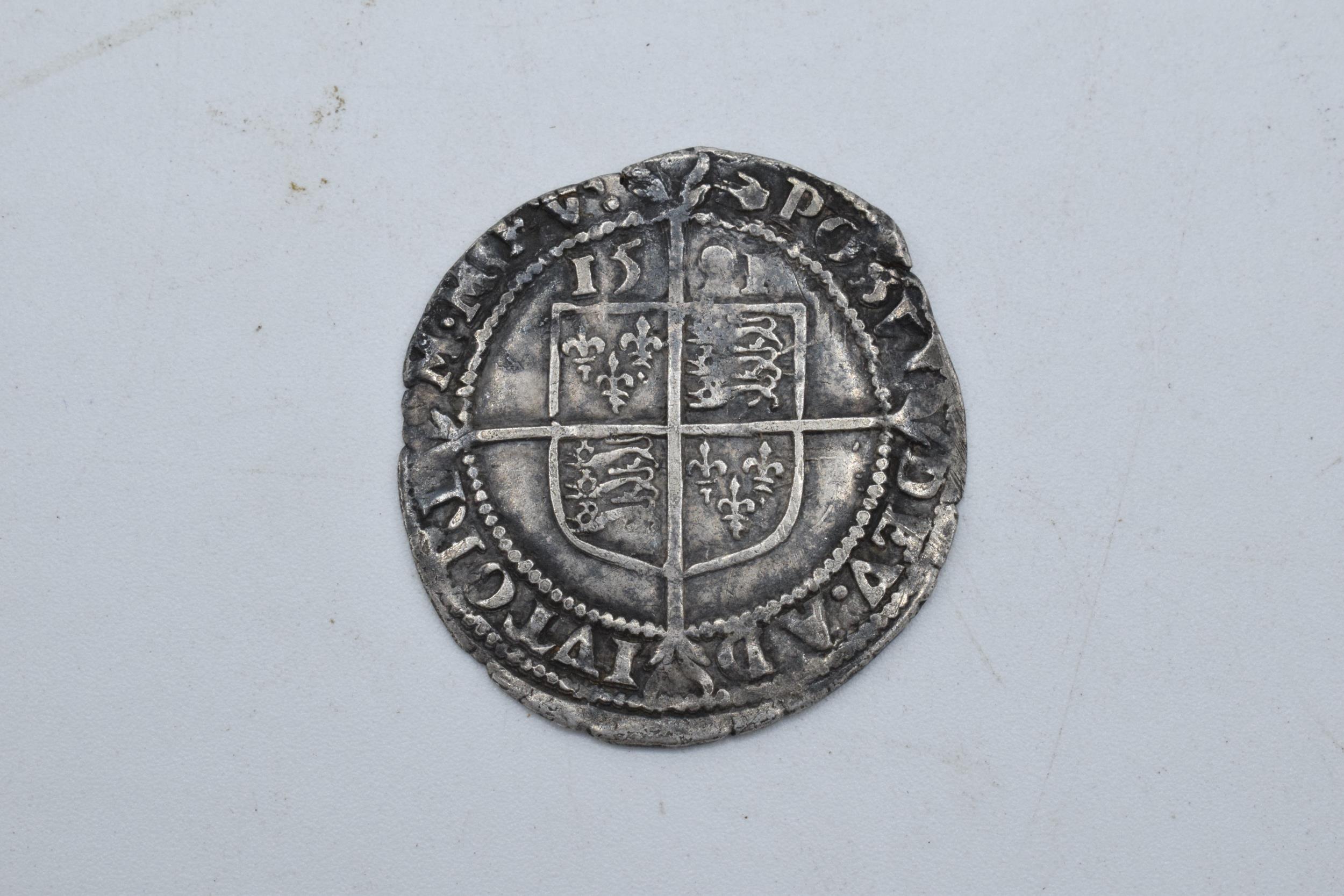 Elizabeth I hammered silver coin. 25mm. - Image 2 of 2