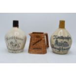A pair of stoneware flagons to include a Nordhausen Kornschnapps example and a Nordhauser