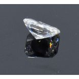 Unmounted 0.5ct radiant-cut natural diamond. Cut-cornered radiant-cut. GIA Certified with laser-