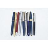 A collection of writing instruments to consist of mainly fountain pens to include an example a 14k