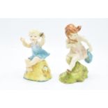 A pair of Royal Worcester unmarked Days of the Week figure Sunday's Child and Children of the Year