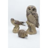 A collection of Poole Pottery stoneware-effect animals by Barbara Linley Adams to include a large