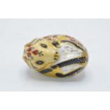 Royal Crown Derby Paperweight - Country Mouse with gold stopper. In good condition with no obvious