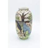 Burslem Pottery large vase 'Gypsy Caravan' scene