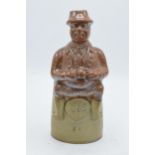 A 19th century 'Old Tom' stoneware flask. Unmarked. Generally in good condition with no damage or