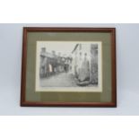 An Alfred Wainwright print with printed title 'Main Street, Dent' and a slightly faded ink