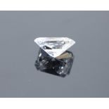 Unmounted 0.81ct radiant-cut natural diamond. Cut-cornered radiant-cut. GIA Certified with laser-