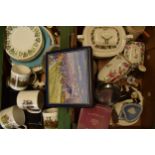 A mixed collection of items to include Wedgwood Jasperware, Wedgwood dinner plates, silver plates
