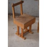 A vintage single school desk with matching chair. 71cm tall. In good functional condition with