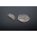 A pair of hammered silver coins to include a 15th century Spanish Real.