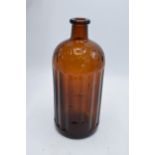 A large brown glass 'Poison' bottle. 23cm tall. In good condition.