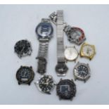 A collection of watches, mainly spares and repairs, to include makes such as Citizen and Zeon etc (