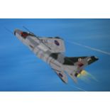 A collection of of artwork to include framed acrylic picture of an English Electric Lightning in