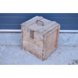 A vintage 20th century wooden egg crate with either 'WCB' or 'WGB' with 'EGGS' on each side and a