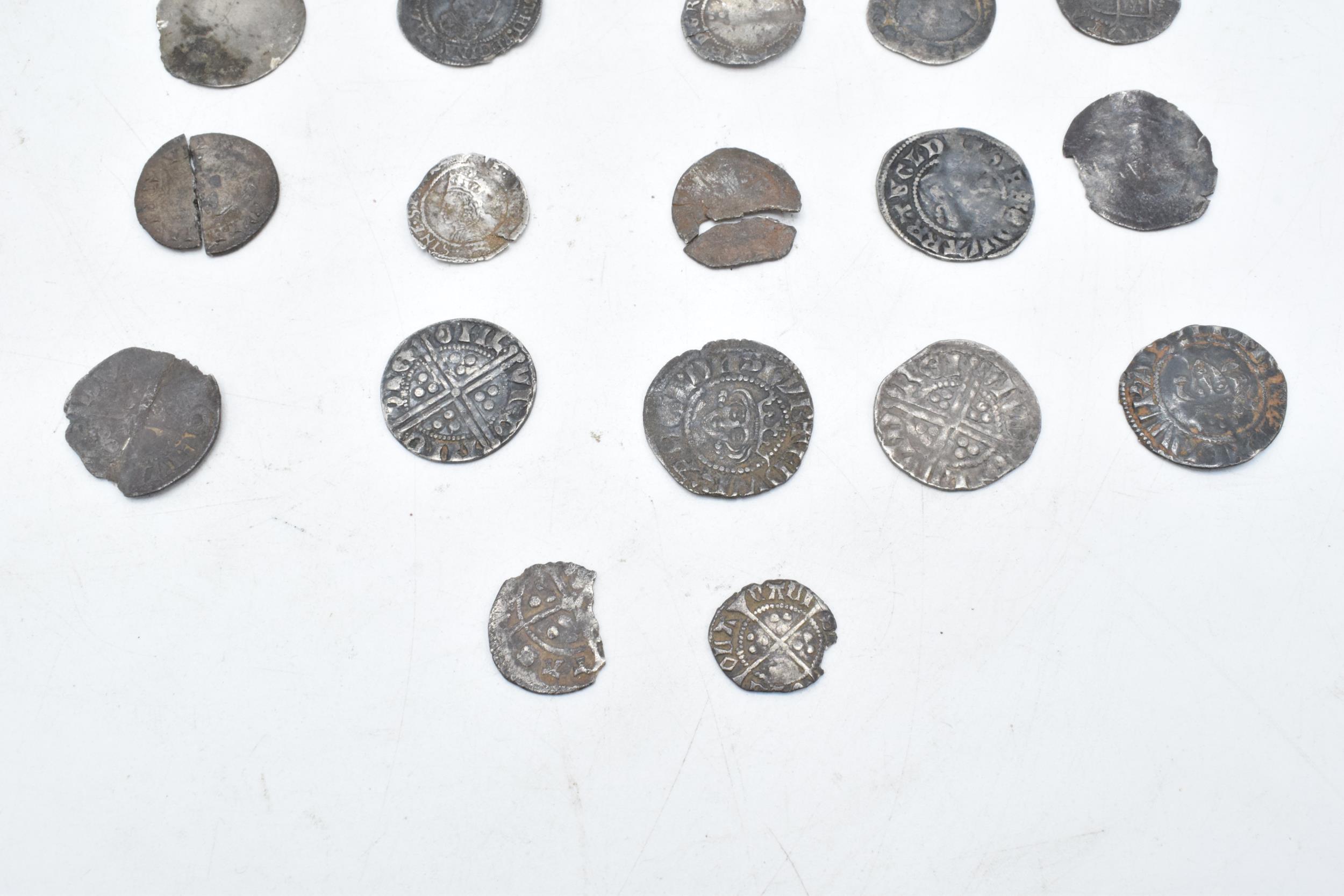 A collection of antique hammered silver coins to include Elizabeth I examples and others in - Image 4 of 4