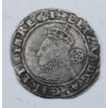 Elizabeth I hammered silver coin. 25mm.