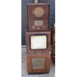 A vintage 1950's Marconiphone Television with Bakelite fittings together with a retro Ultra radio (
