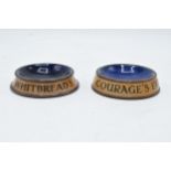 A pair of Royal Doulton stoneware advertising ash trays to include Whitbread's Ale and Stout