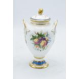 Minton Limited Edition two-handled lidded urn 'Late Summer Glory' design, 363/1500, with acorn